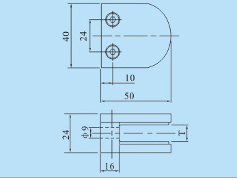 浴室玻璃夾Ｅ02ＣＡＤ圖