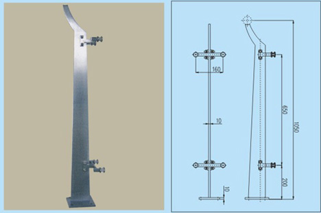 不銹鋼護(hù)欄立柱CAD圖 不銹鋼護(hù)欄立柱CAD圖