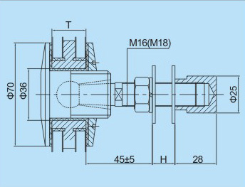 中空玻璃駁接頭尺寸圖 中空玻璃駁接頭尺寸圖