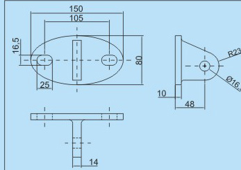 YP-02雨蓬駁接爪CAD圖紙 YP-02雨蓬駁接爪CAD圖紙