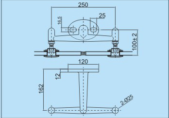 YP-06不銹鋼雨蓬駁接爪CAD圖紙 YP-03不銹鋼雨蓬駁接爪CAD圖紙