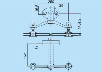 yubeng7CAD圖紙 YP-03不銹鋼雨蓬駁接爪CAD圖紙