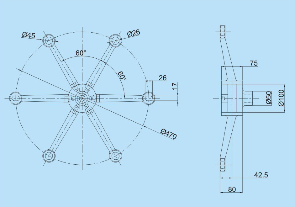 六腳爪4706KCAD圖紙