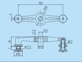 不銹鋼扶手駁接件CAD圖 不銹鋼護(hù)欄立柱扶手駁拉件