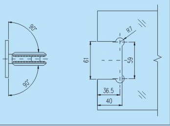 玻璃門夾YJ03CAD圖