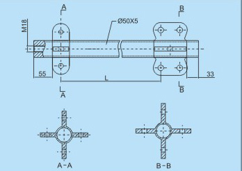 不銹鋼拉桿式支撐桿LG-3CAD圖紙 不銹鋼拉桿式支撐桿LG-3CAD圖紙