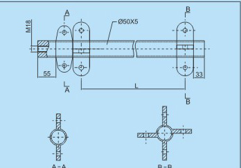 拉桿式支撐桿LG-02的CAD圖紙 拉桿式支撐桿LG-02的CAD圖紙