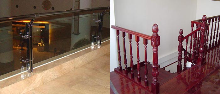 不銹鋼立柱和實(shí)木立柱的對比