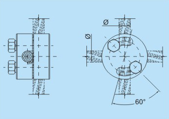 幕墻拉索索夾具結(jié)構(gòu)圖 幕墻拉索索夾具結(jié)構(gòu)圖