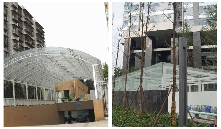 不銹鋼駁接爪在車庫入口安裝運用 不銹鋼駁接爪在車庫入口安裝運用