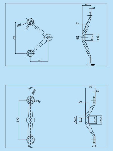 90度和180度兩爪駁接爪尺寸參數(shù)圖 90度和180度兩爪駁接爪尺寸參數(shù)圖