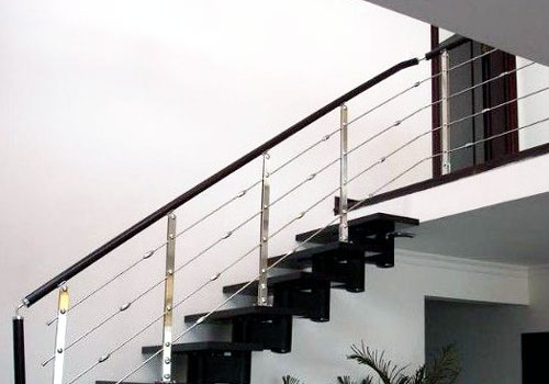  家居不銹鋼樓梯立柱安裝案例