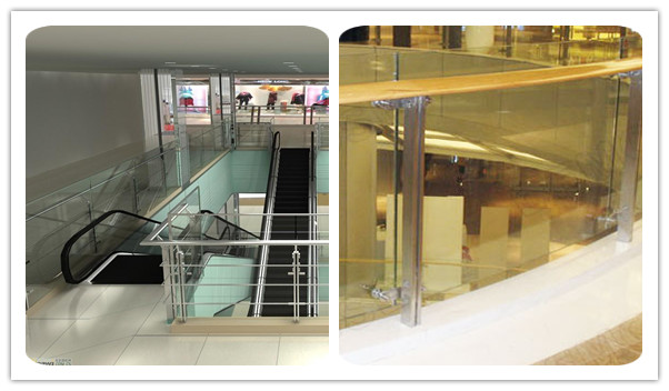 深圳天虹商場不銹鋼玻璃欄桿立柱案例 深圳天虹商場不銹鋼玻璃欄桿立柱案例