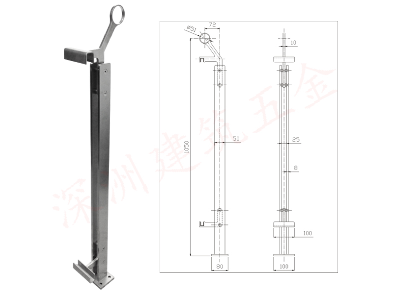 陽臺不銹鋼欄桿立柱規(guī)格參數(shù) 陽臺不銹鋼欄桿立柱規(guī)格參數(shù)