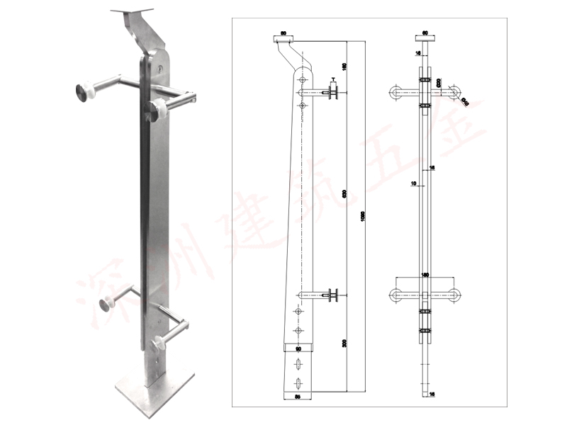 玻璃護(hù)欄不銹鋼欄桿立柱規(guī)格參數(shù) 玻璃護(hù)欄不銹鋼欄桿立柱規(guī)格參數(shù)