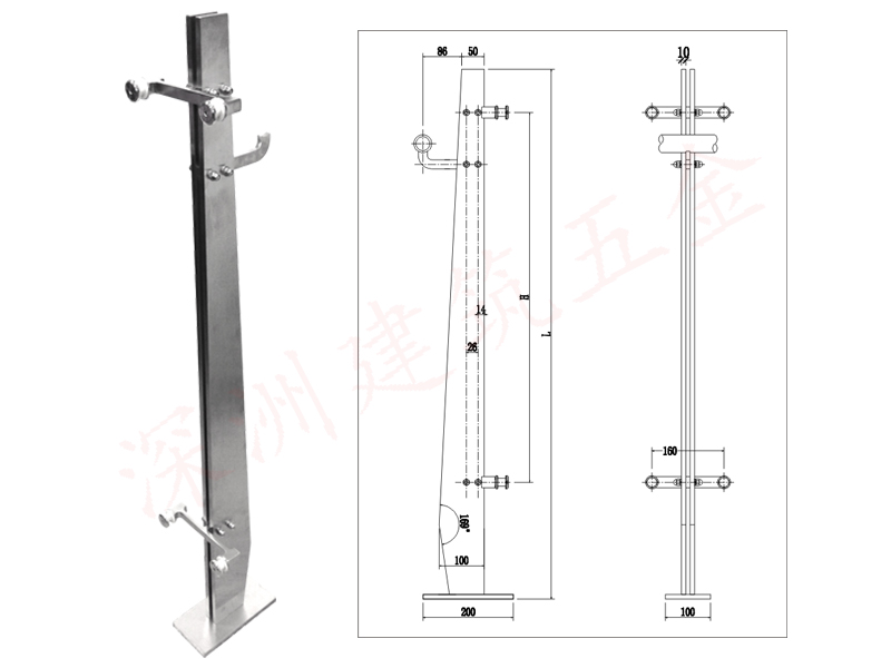 商場護欄不銹鋼欄桿立柱尺寸參數(shù) 商場護欄不銹鋼欄桿立柱尺寸參數(shù)