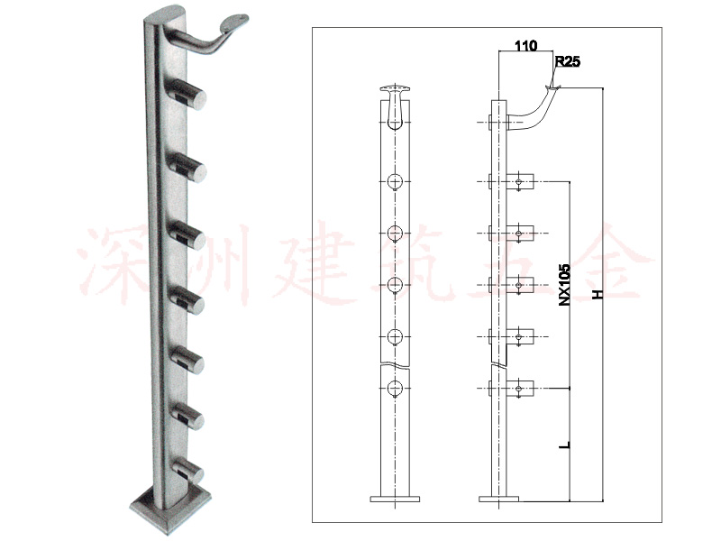 辦公樓不銹鋼欄桿立柱參數(shù) 辦公樓不銹鋼欄桿立柱參數(shù)