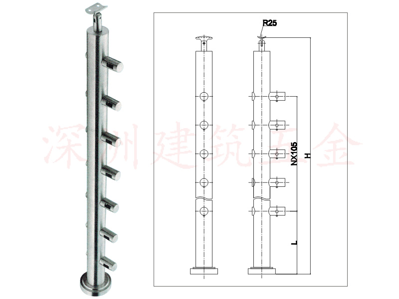 過索不銹鋼欄桿立柱規(guī)格參數(shù) 過索不銹鋼欄桿立柱規(guī)格參數(shù)