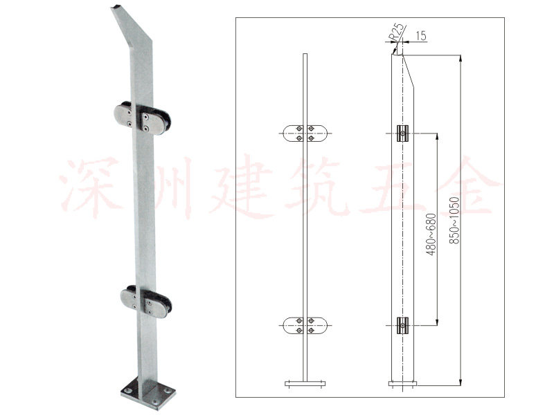 常用款式不銹鋼欄桿立柱規(guī)格參數(shù) 常用款式不銹鋼欄桿立柱規(guī)格參數(shù)