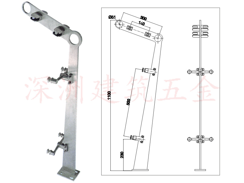 常見不銹鋼欄桿立柱廠家定做款式尺寸 常見不銹鋼欄桿立柱廠家定做款式尺寸