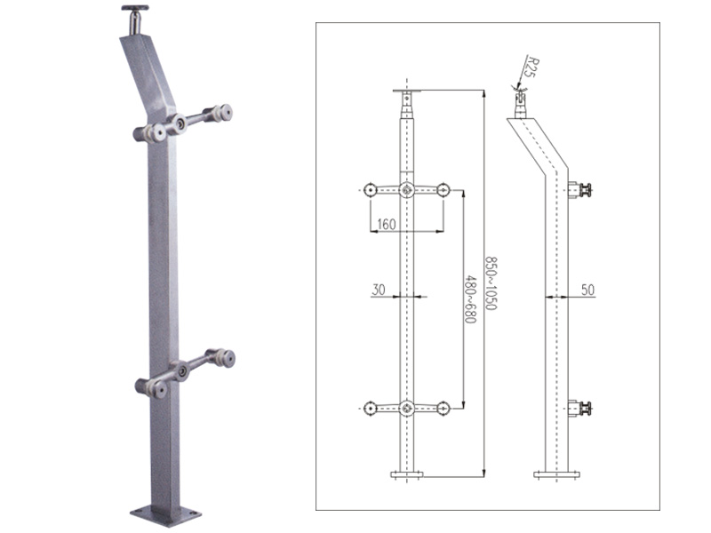 管型不銹鋼欄桿立柱尺寸規(guī)參數(shù) 管型不銹鋼欄桿立柱尺寸規(guī)參數(shù)